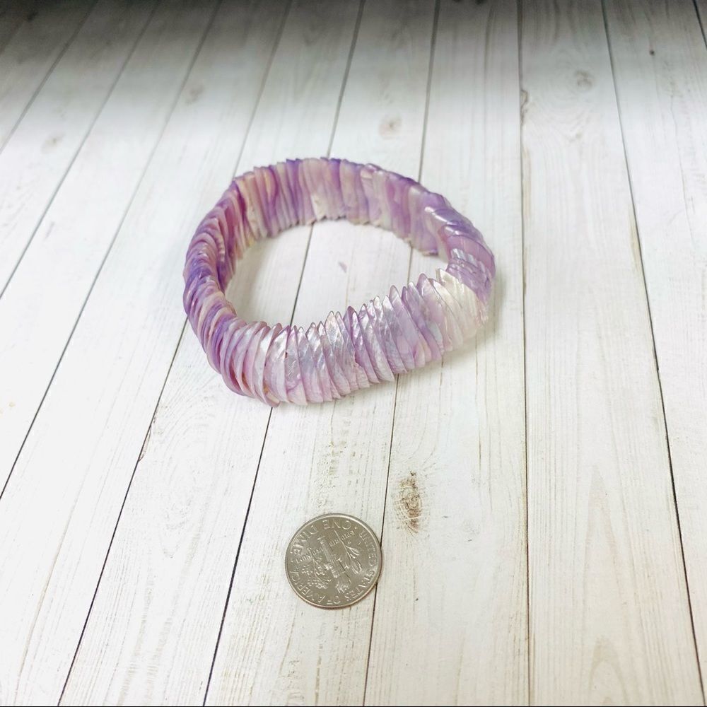 Purple Shell Stretch Bracelets